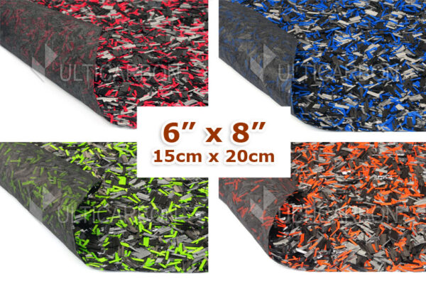 ForgeTEX® Glass Forged Carbon Fiber Fabric 6″ x 8″/15cm x 20cm