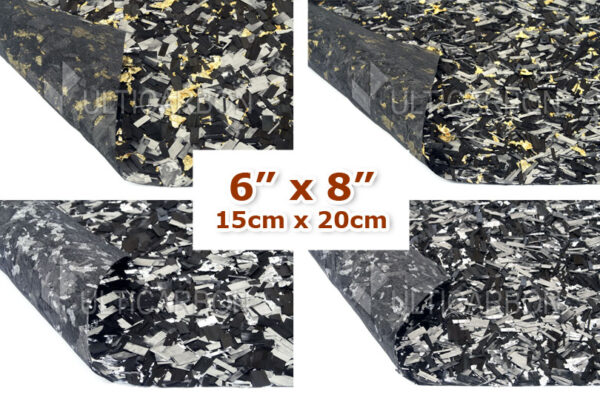 ForgeTEX® Metallic Forged Carbon Fiber Fabric 6″ x 8″/15cm x 20cm